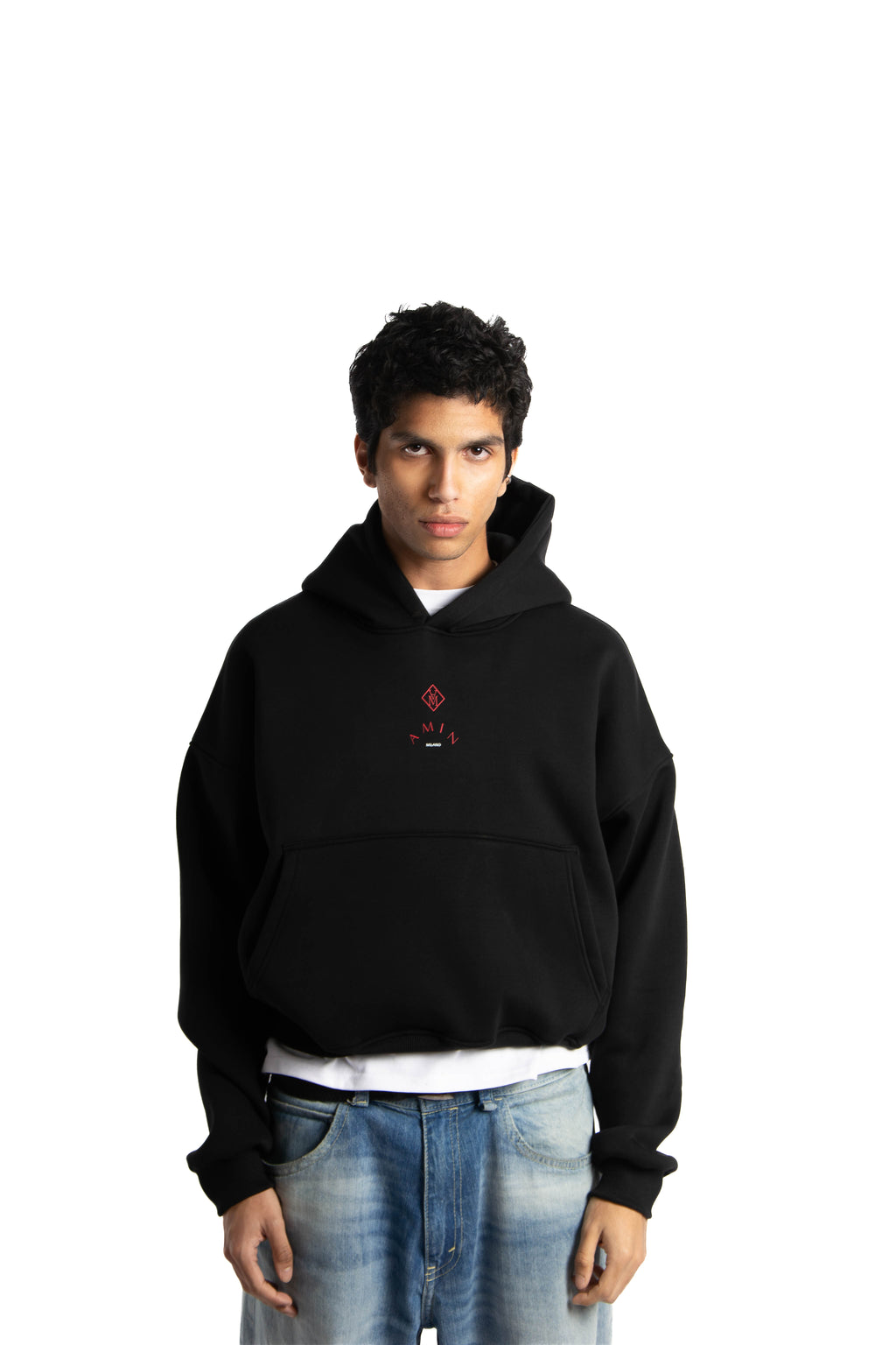 Felpa Hoodie Over Uomo – Milano Map