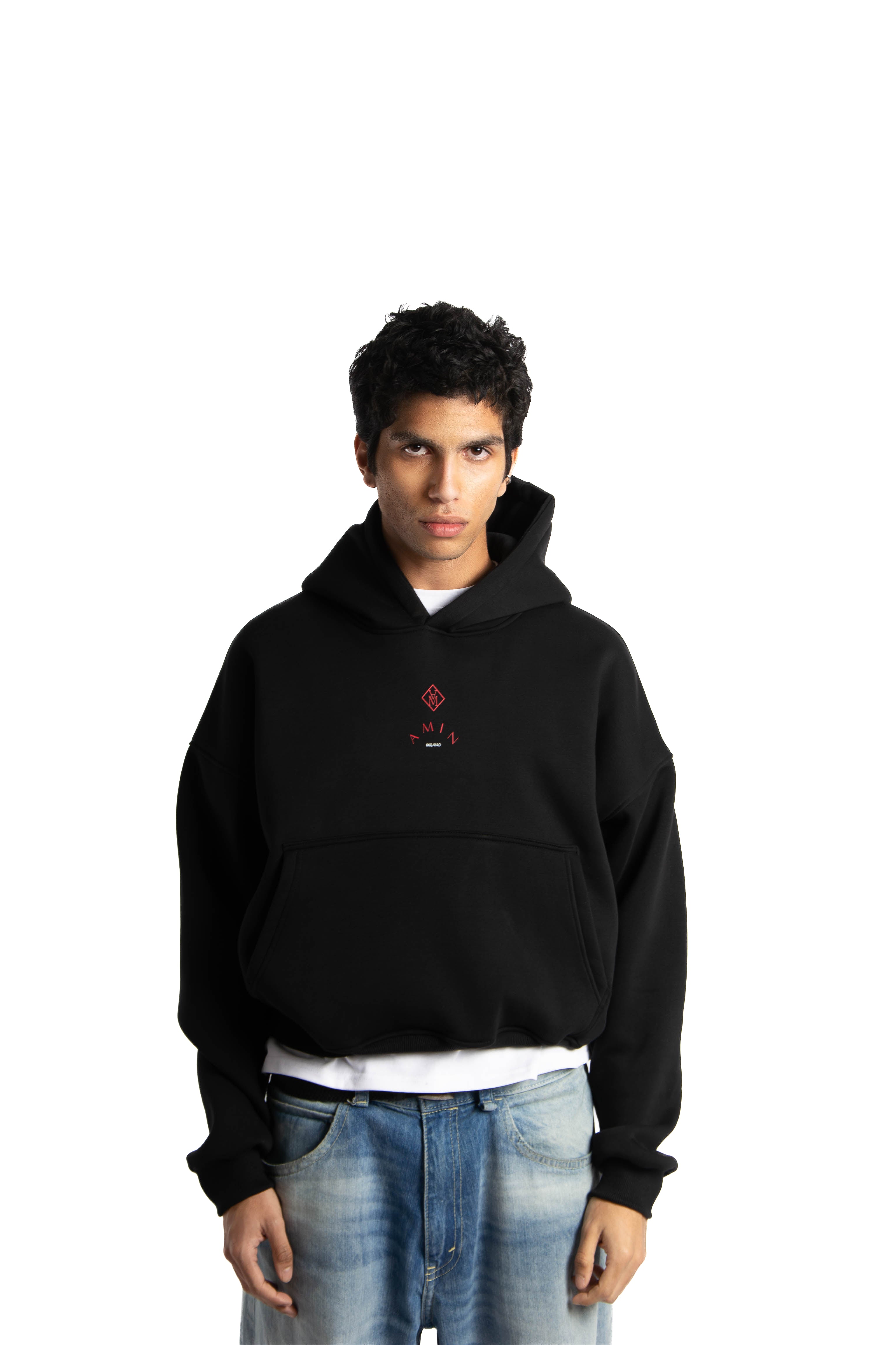 Felpa Hoodie Over Uomo – Milano Map