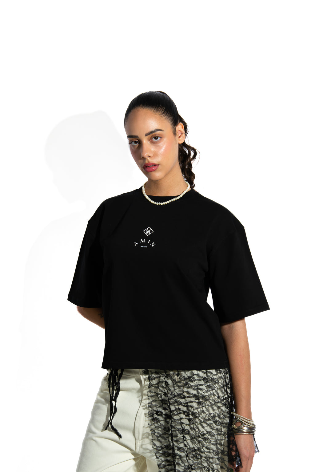 Amin Milano Core Edition T-Shirt - Logo Solido/Donna