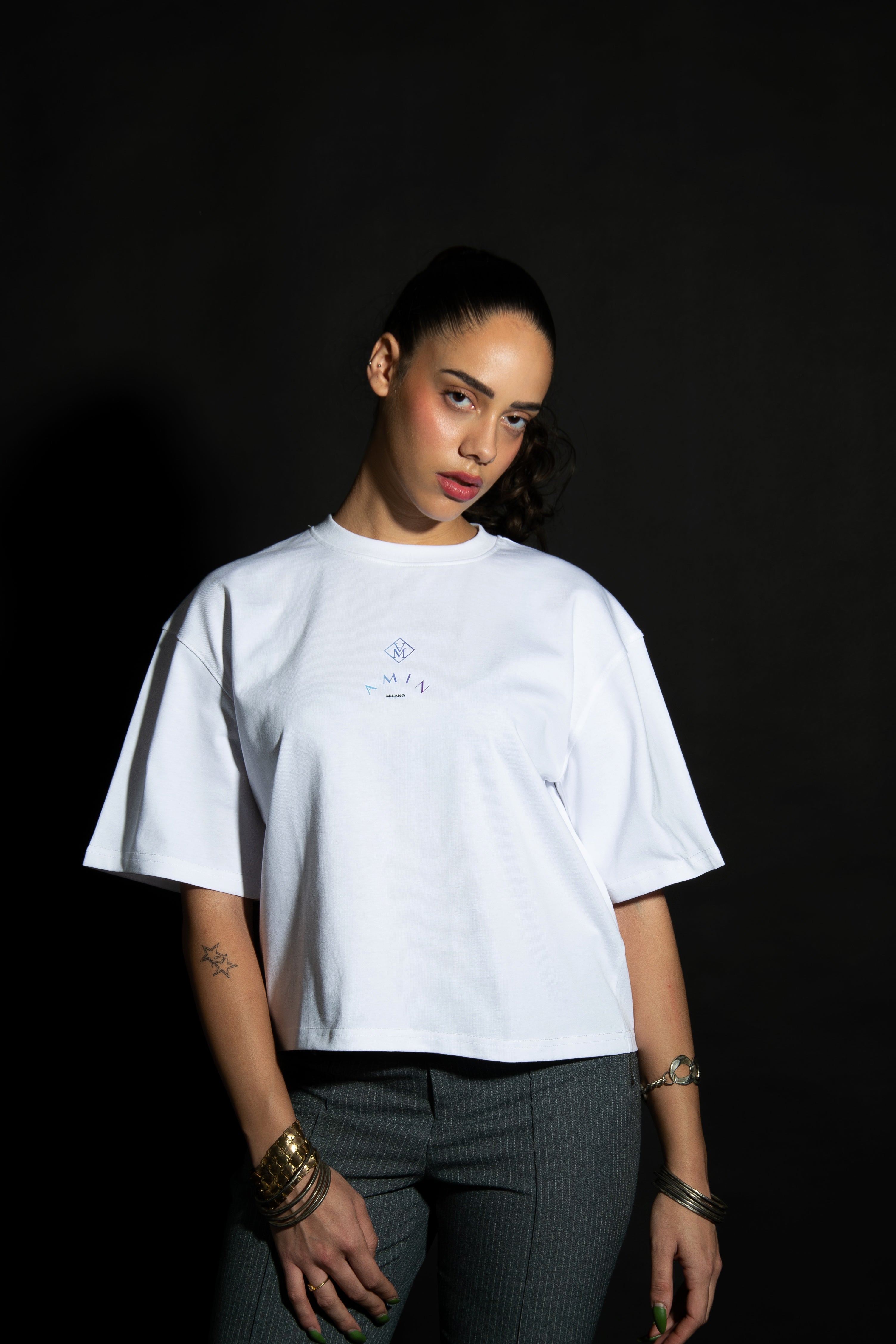 Amin Milano Core Edition T-Shirt - Logo Sfumato/Donna