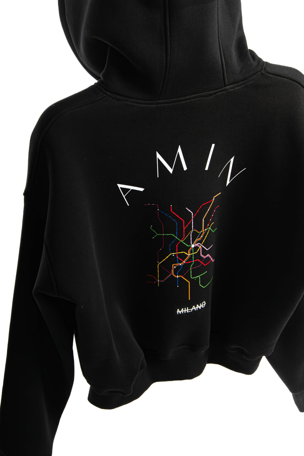 Felpa Hoodie Over Uomo – Milano Map Multicolore