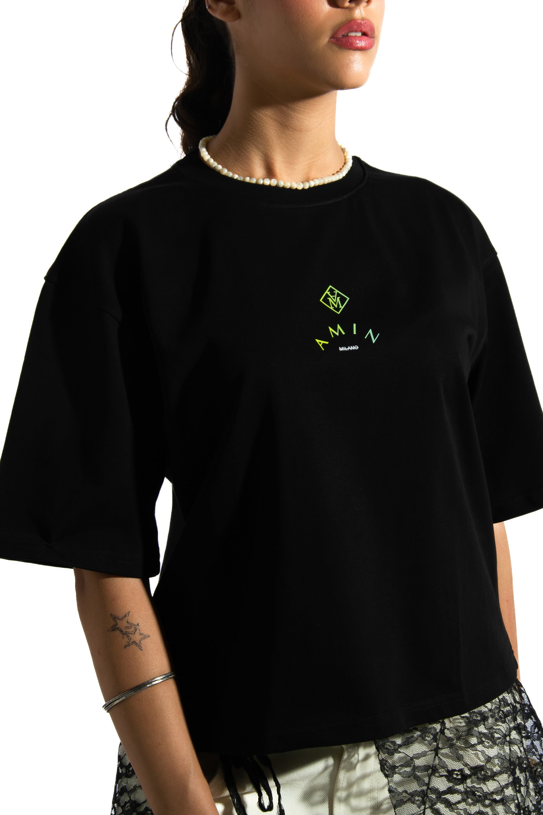 Amin Milano Core Edition T-Shirt - Logo Sfumato/Donna