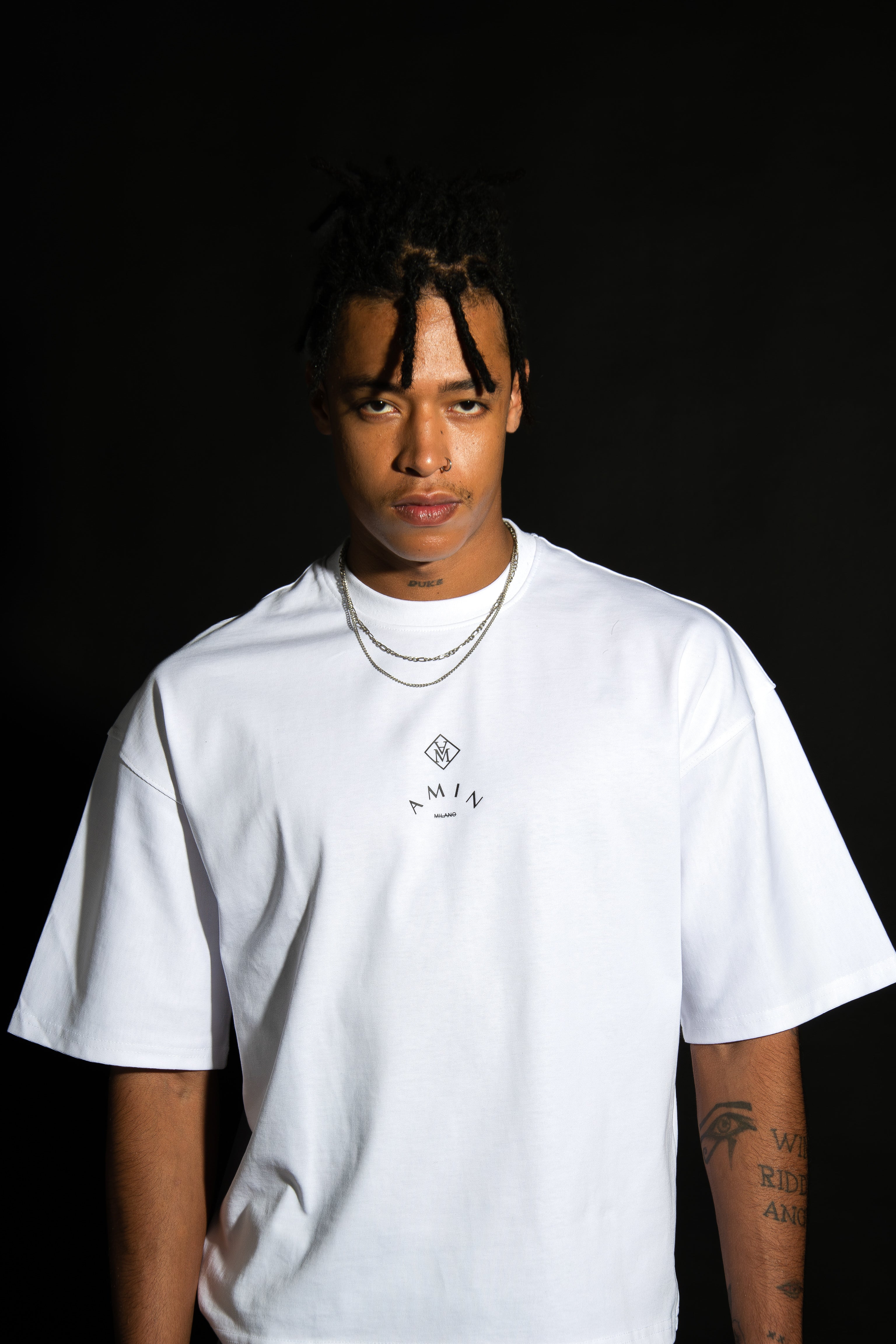 Amin Milano Core Logo T-Shirt - Logo Solido/Uomo