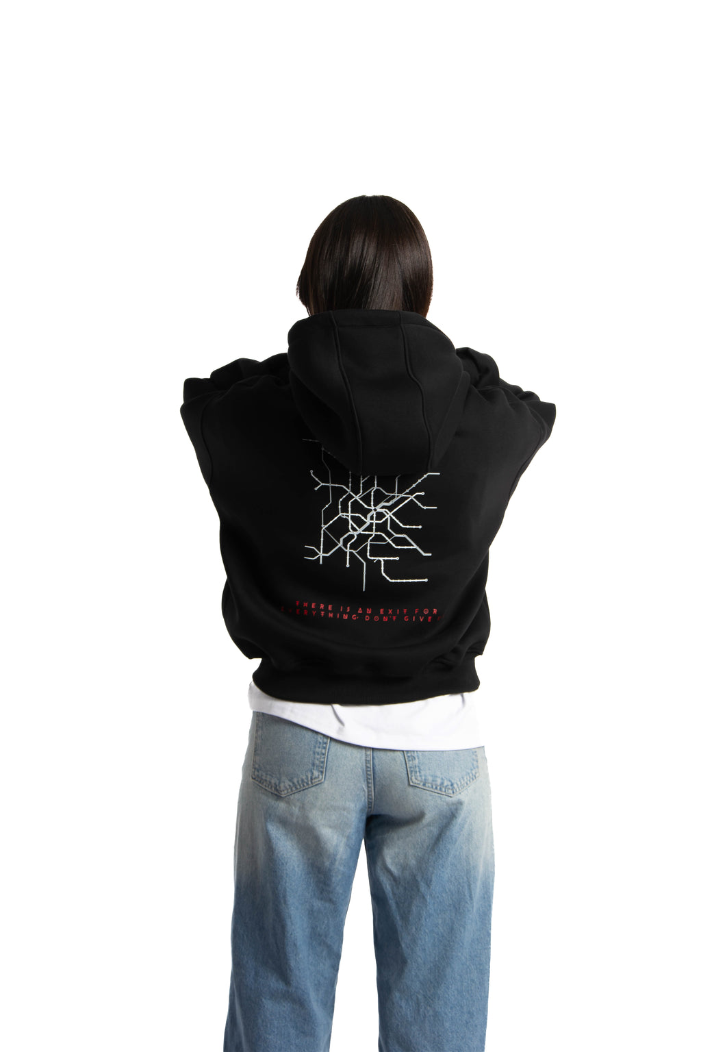 Felpa Hoodie Over Donna – Milano Map