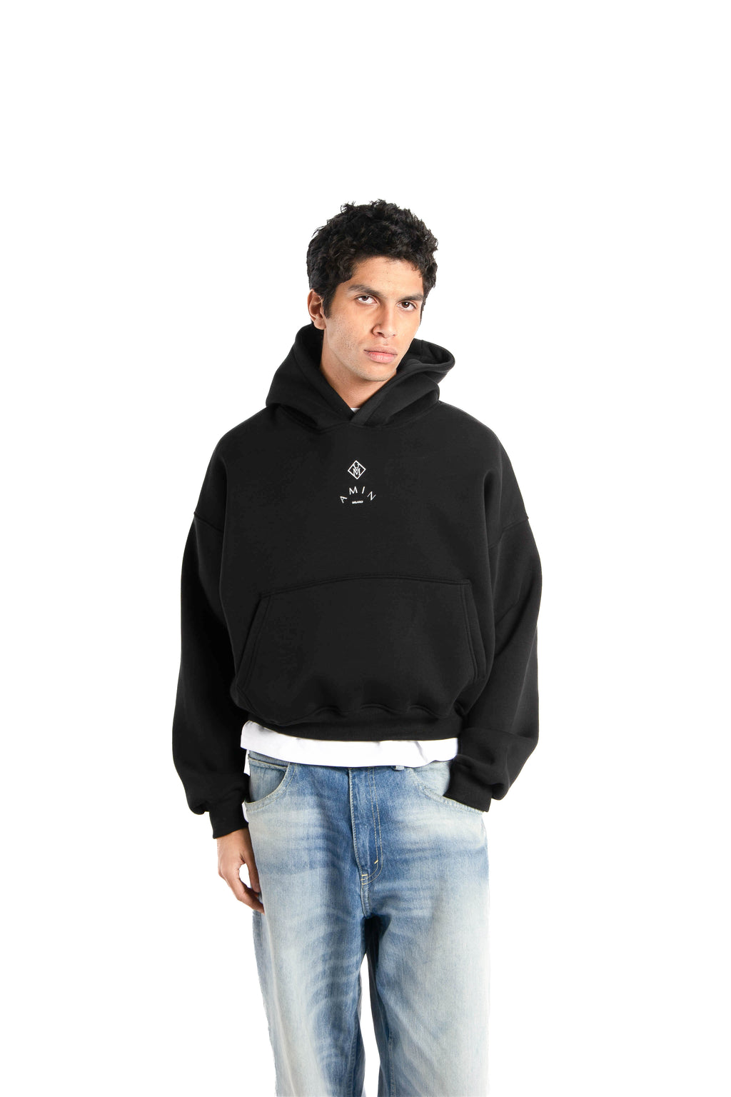 Felpa Hoodie Over Uomo – Milano Map