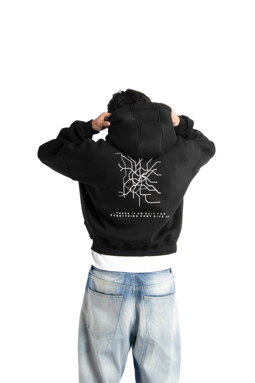 Felpa Hoodie Over Uomo – Milano Map