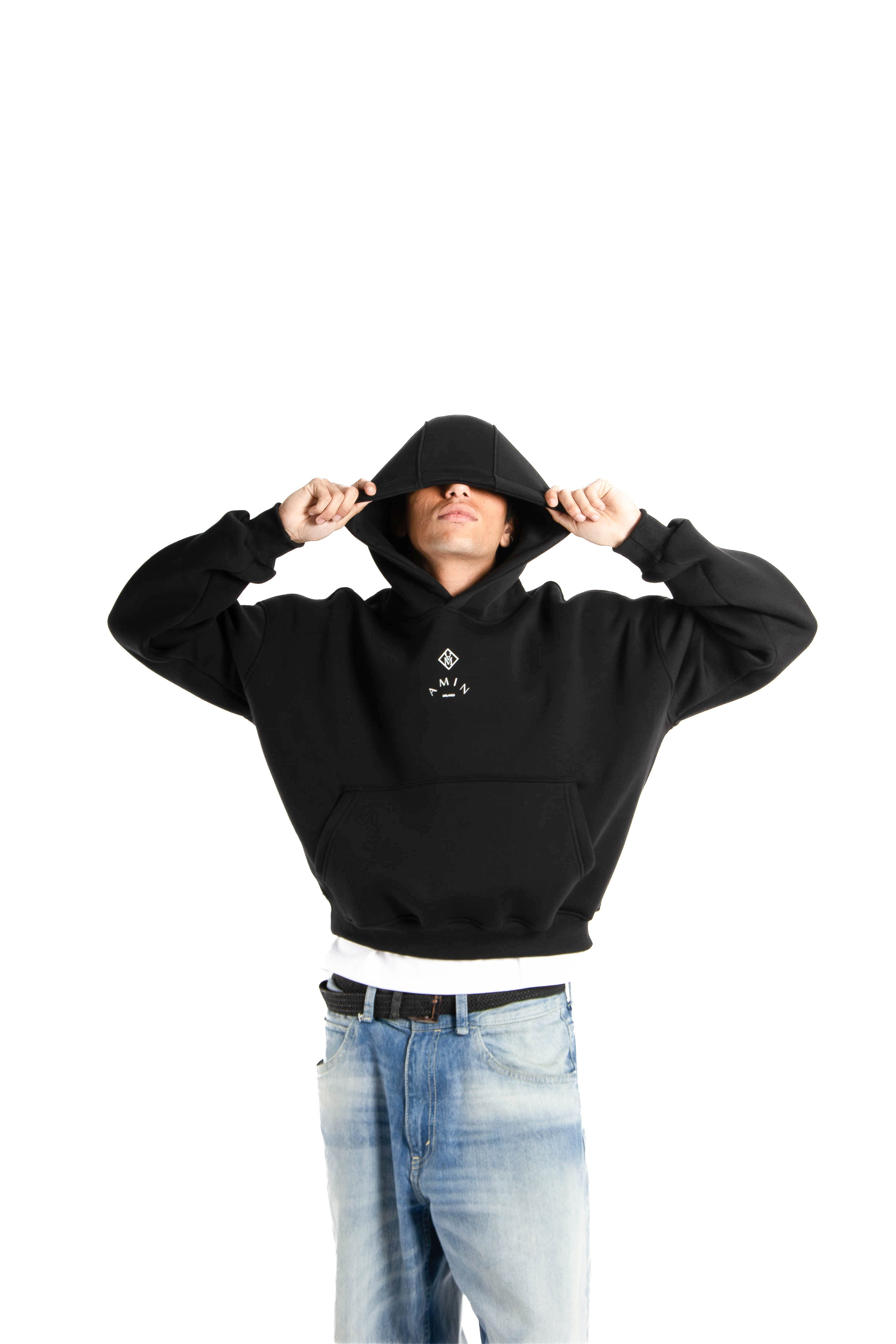 Felpa Hoodie Over Uomo – Milano Map