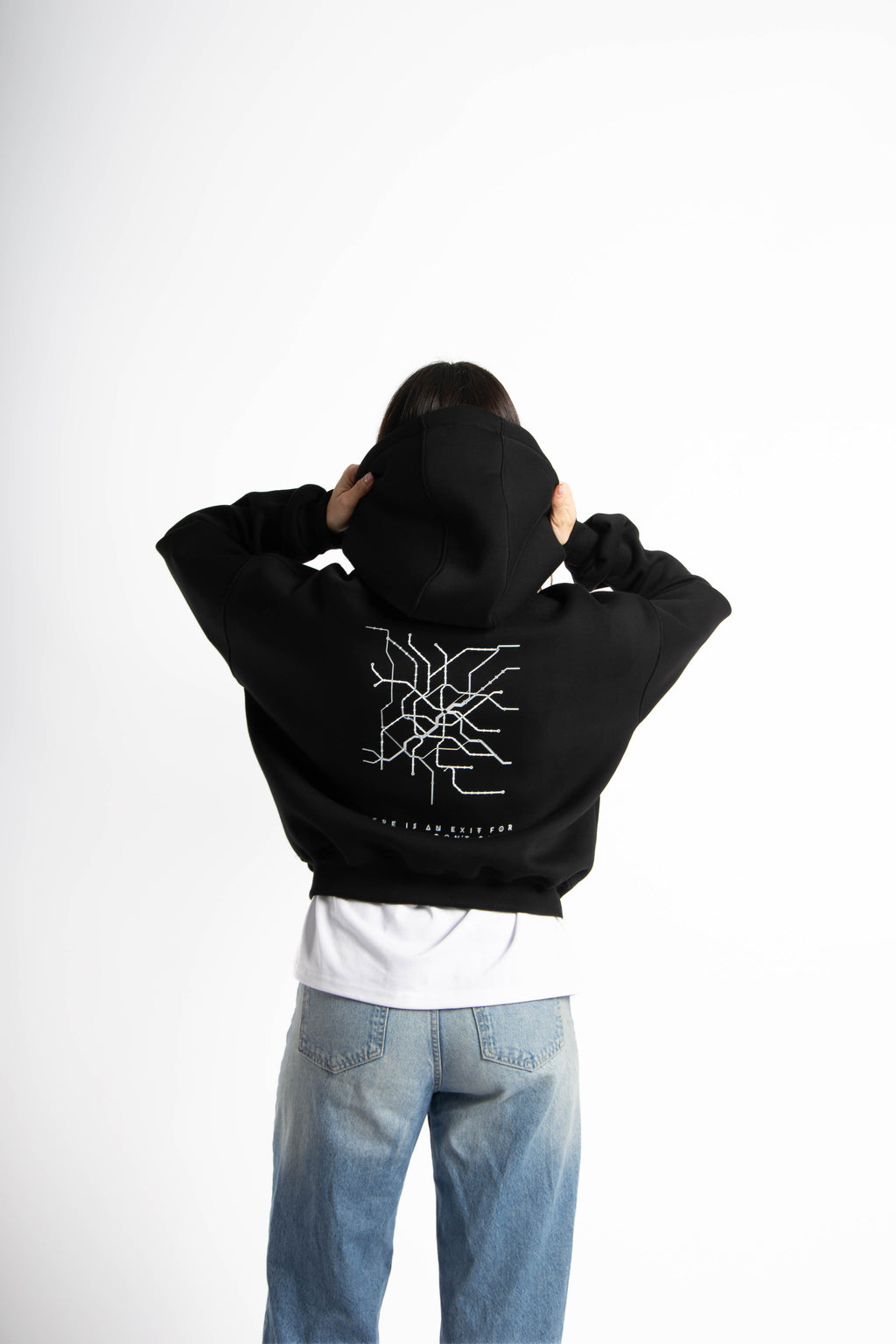 Felpa Hoodie Over Donna – Milano Map