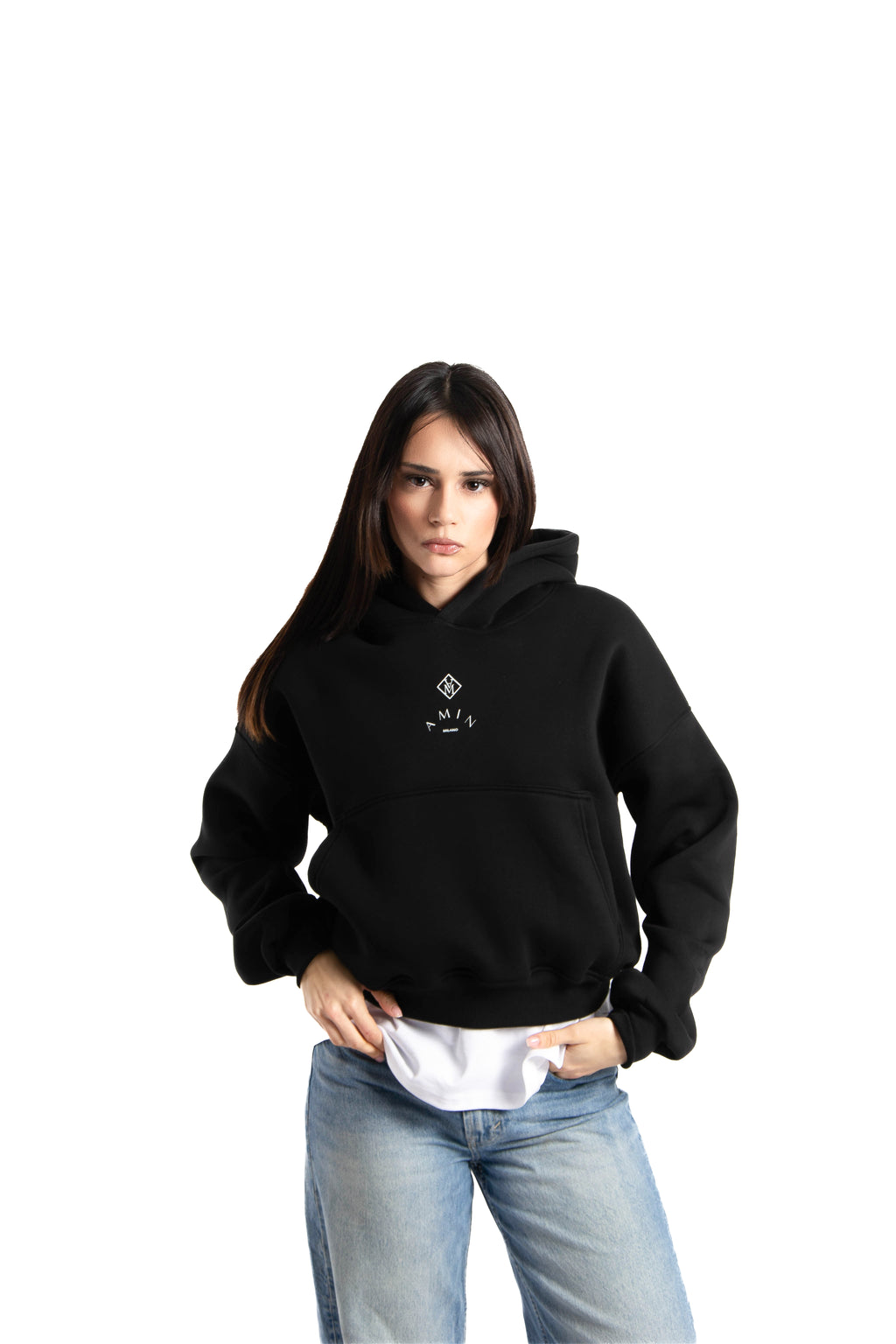 Felpa Hoodie Over Donna – Milano Map